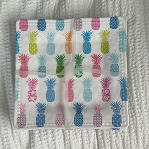 Cynthia Rowley Tropical Pineapple MELAMINE 9 X 9 Luncheon Side Plates 4 Colorful